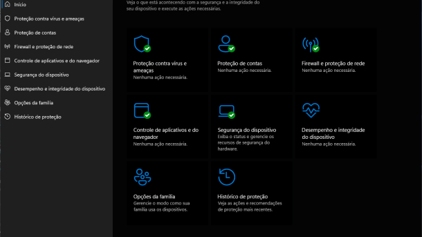 Aplicativo Segurança do Windows