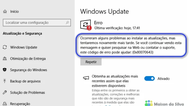 Erro 0x80070643